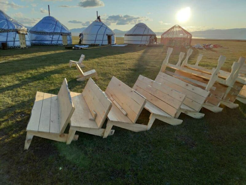 Benches for yurts Kyrgyzstan nomad style