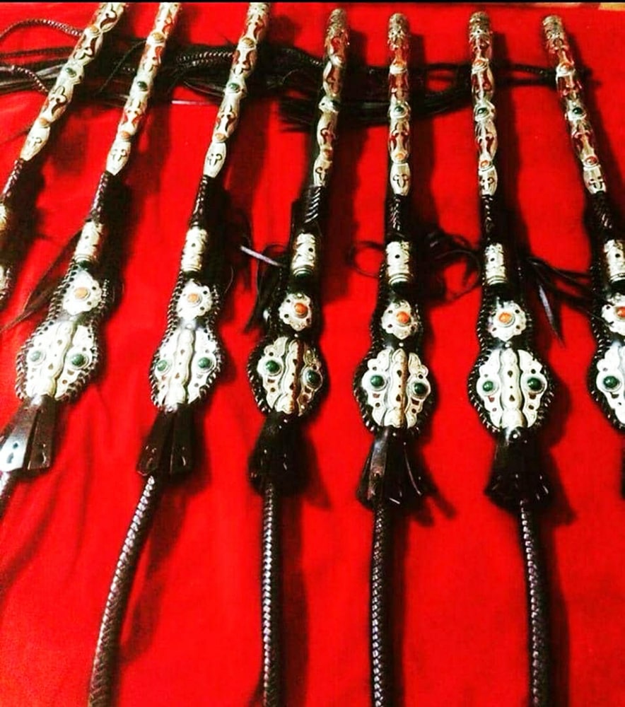 decorative whips of jyrgyz people